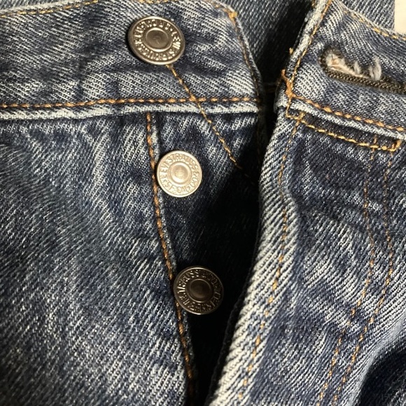 Men’s Levi 501 Button Fly Jeans 38 x 32 Preowned - Picture 4 of 5